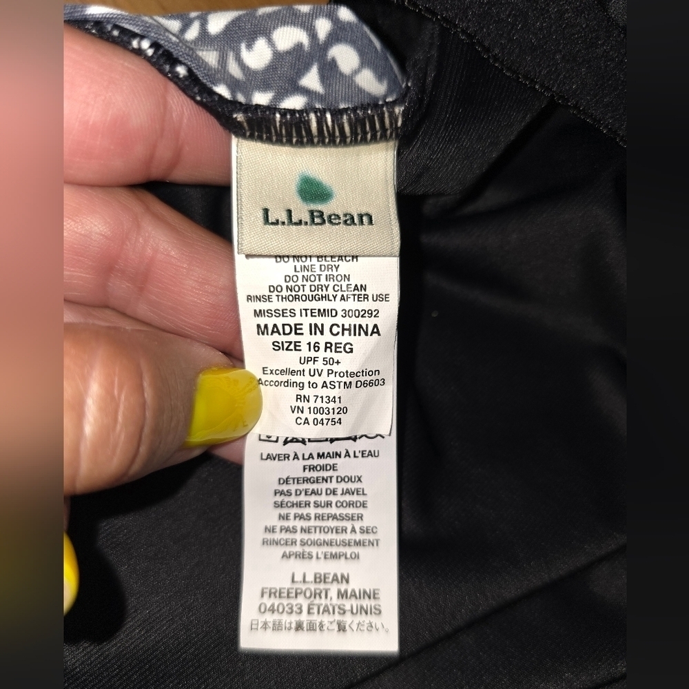 L.L. Bean Slimming Tankini Top Size 16 Misses Regular - Picture 4 of 5